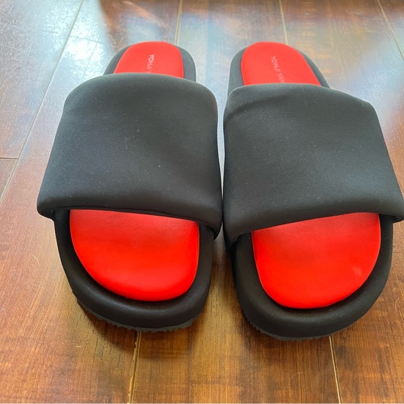 Y-3 Yohji Yamamoto Black Neoprene Platform Slides US Size 8 Brand New - Picture 4 of 9